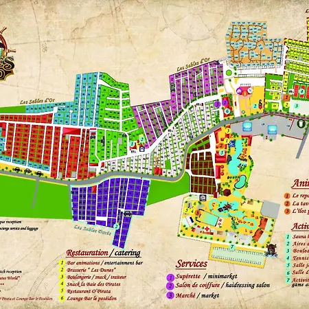 Mobil-home Au Familial 4 Etoiles Les Sables D'or Кемпинг *