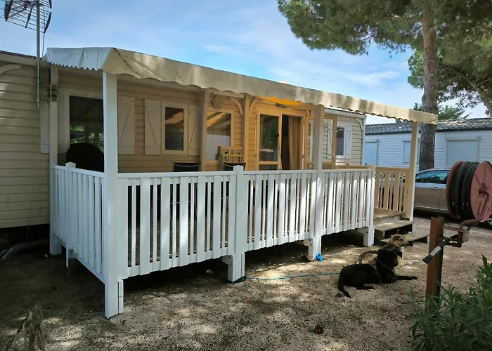 キャンプ場 Mobil-home Au Familial 4 Etoiles Les Sables D'or アグド